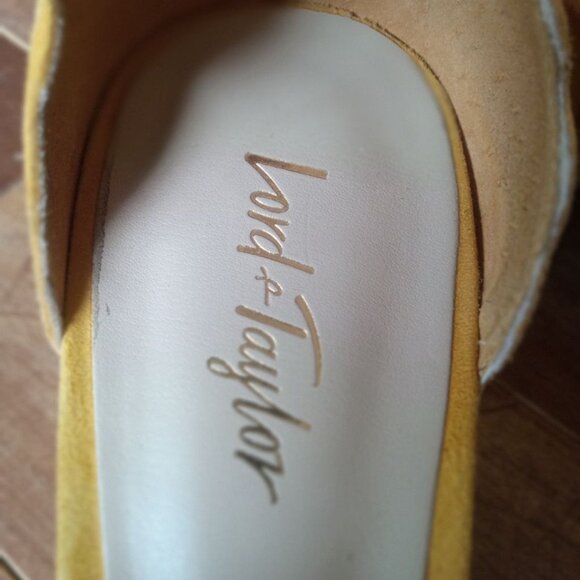 Lord & Taylor Suede Block Heeled Shoes - Picture 6 of 7